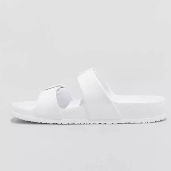 Neida EVA Two Band Slide Sandals White - Shade & Shore - Picture 3 of 4